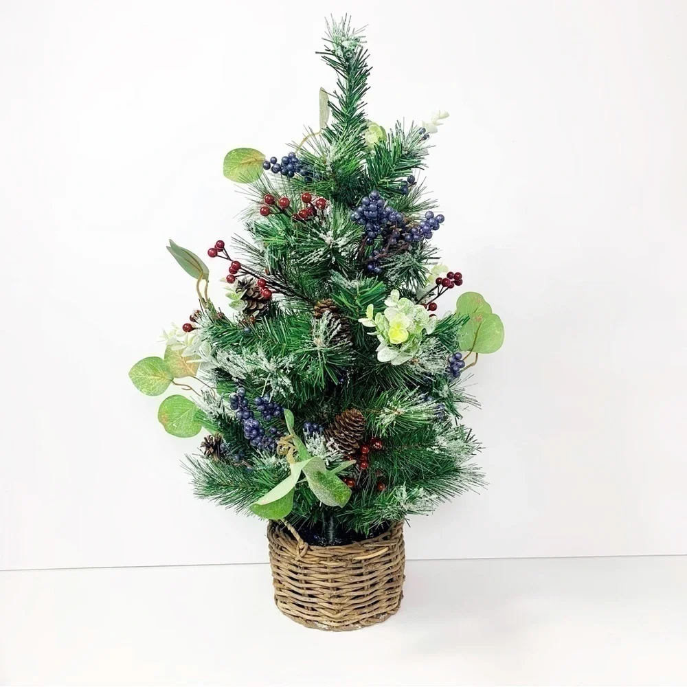 Martha Stewart Collection Pine Tree with Berries Table Decor